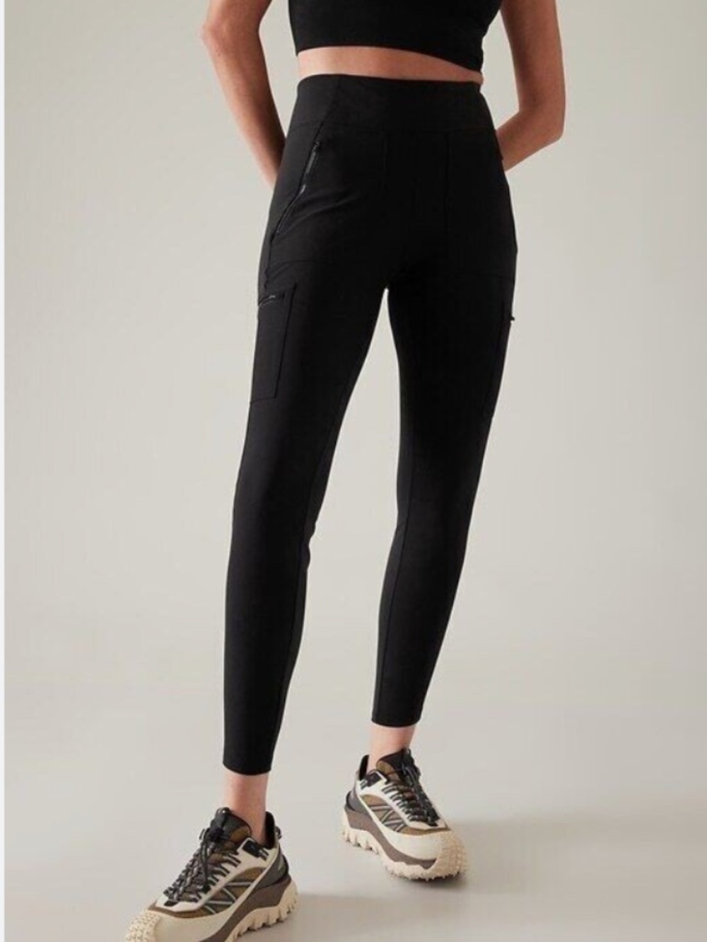 ATHLETA Headlands Hybrid Cargo Tight Black Size 12P